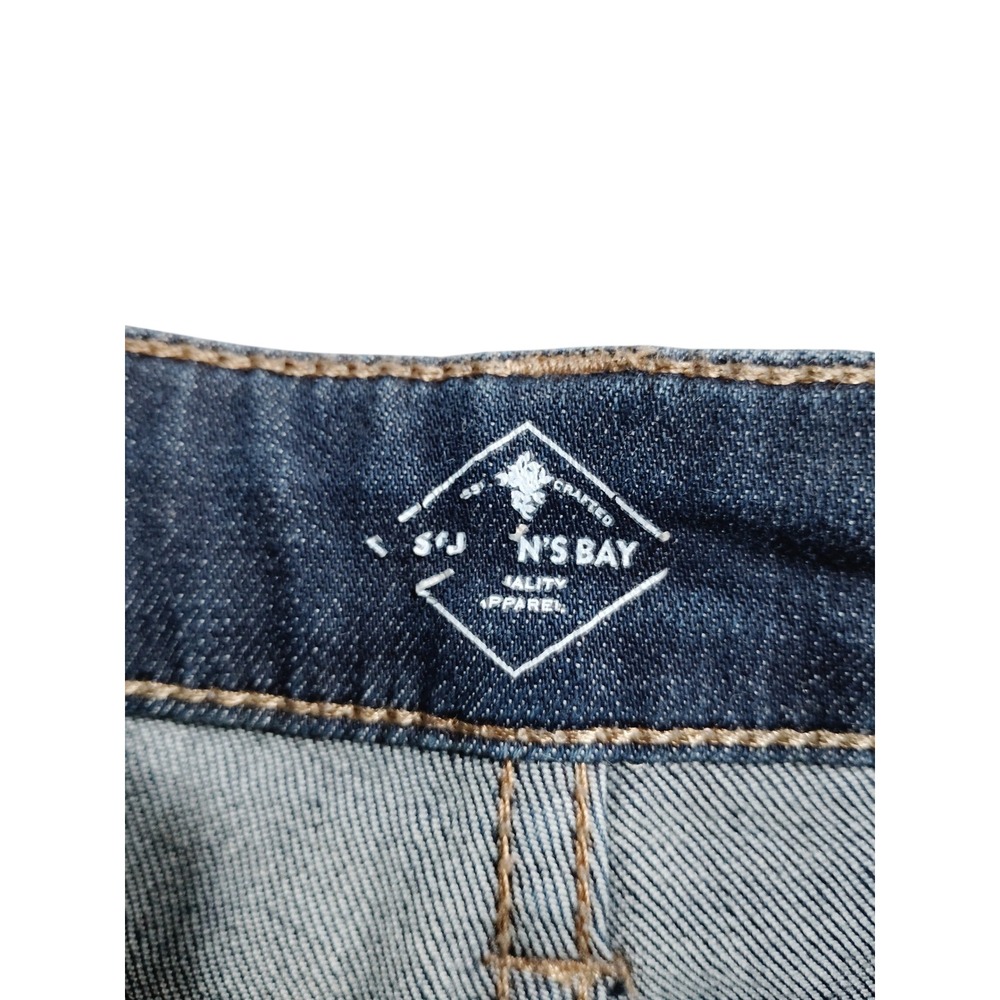 St Johns Bay Womens Dark Wash Floral Embroidered Straight Leg Jeans Size 16P - Picture 9 of 11